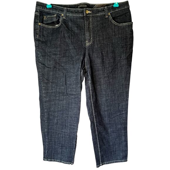 Nine West Dark Wash Straight Leg Jean Size 20 - Picture 1 of 12